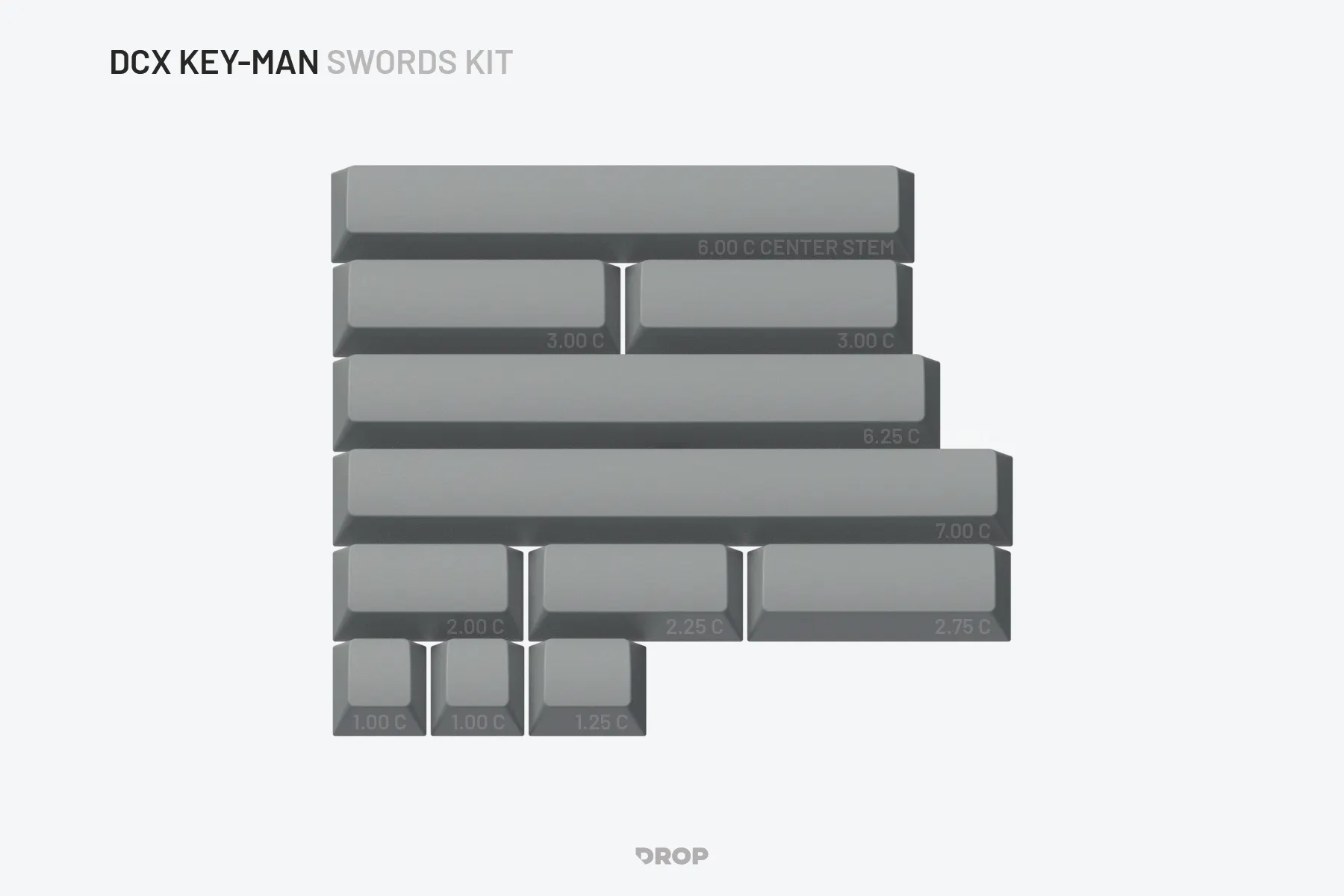Drop DCX Key-Man Keycap Set - Swords