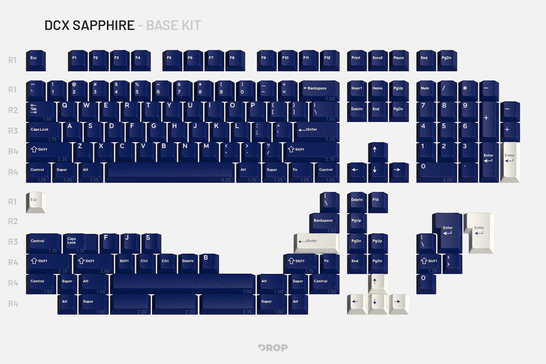Drop DCX Sapphire Keycap Set