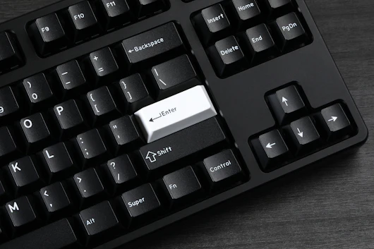 Drop DCX White-on-Black Keycap Set