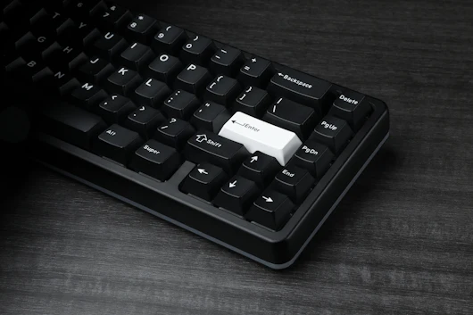 Drop DCX White-on-Black Keycap Set