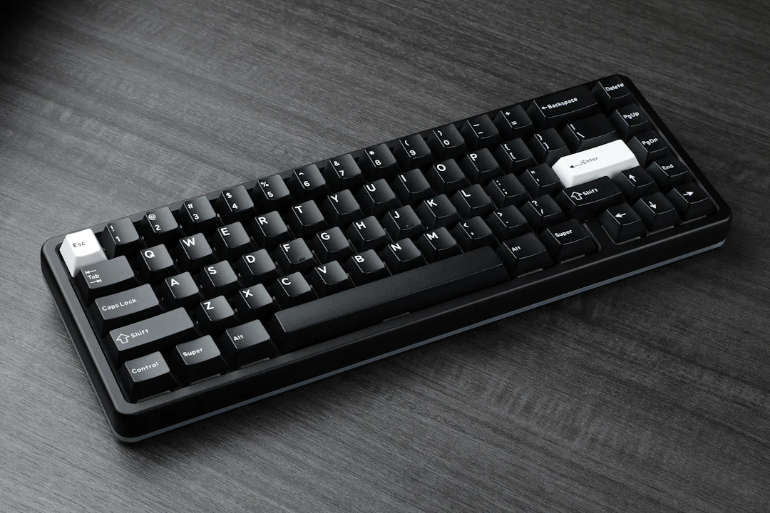 Drop DCX White-on-Black Keycap Set