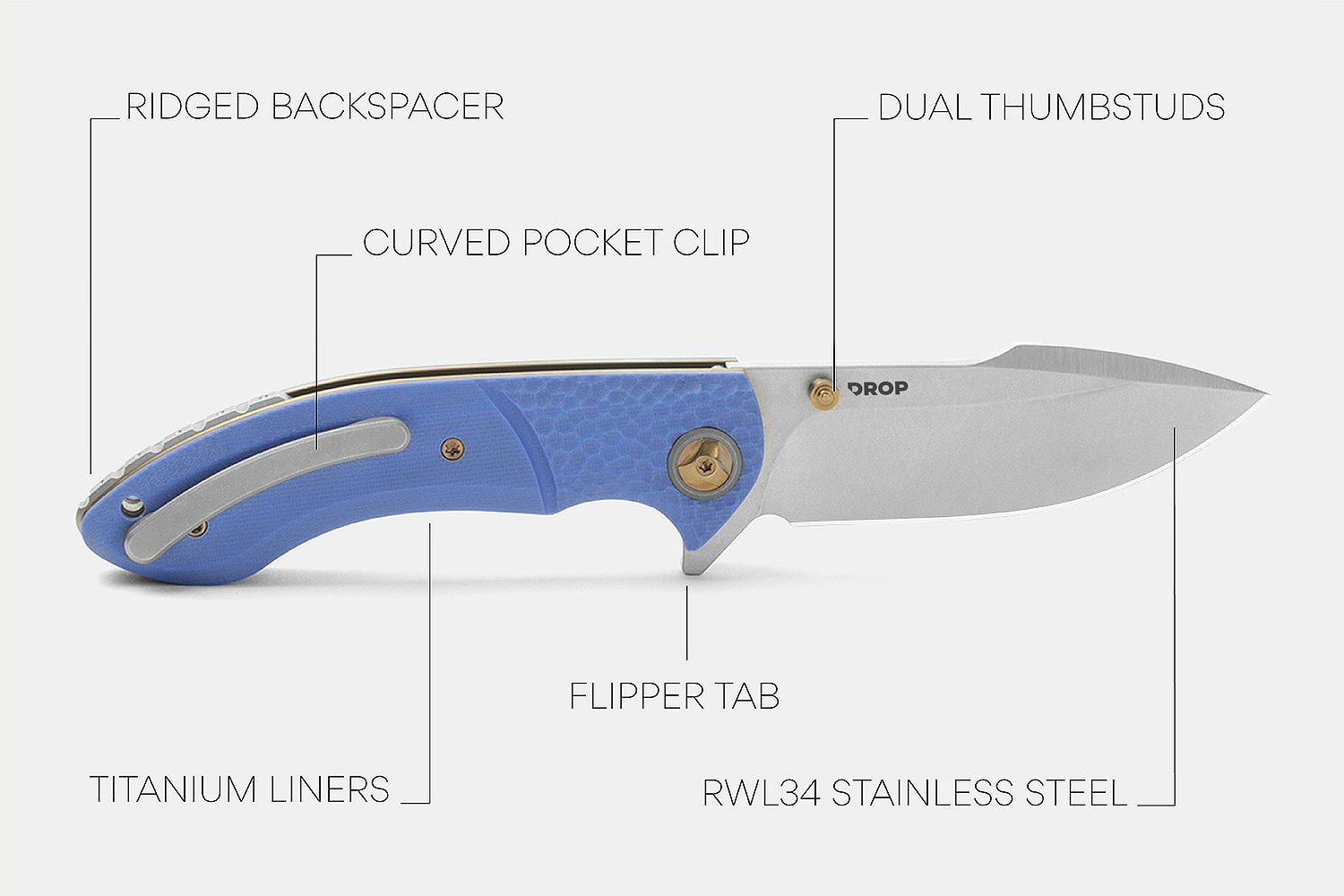 Drop + Eric Ochs Orca Titanium Liner Lock Knife