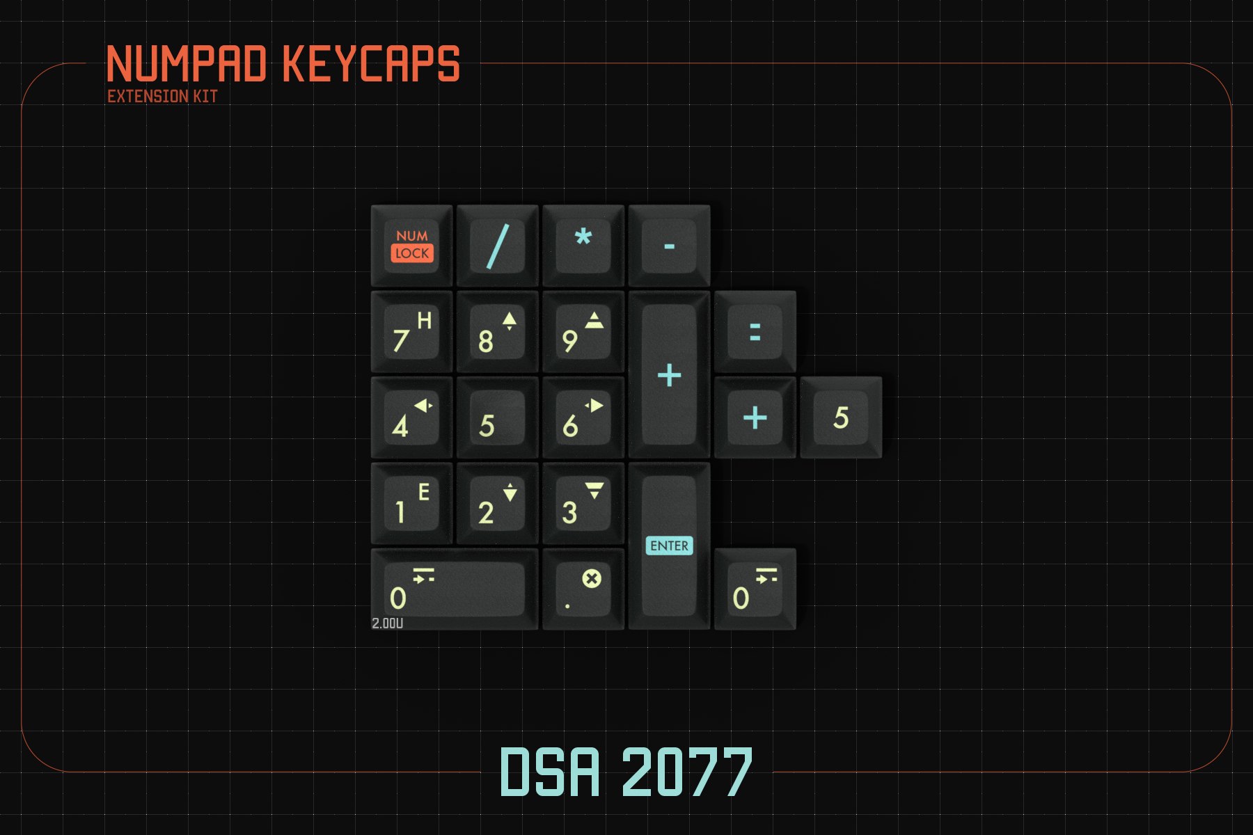 Drop + Glimy DSA 2077 Keycap Set