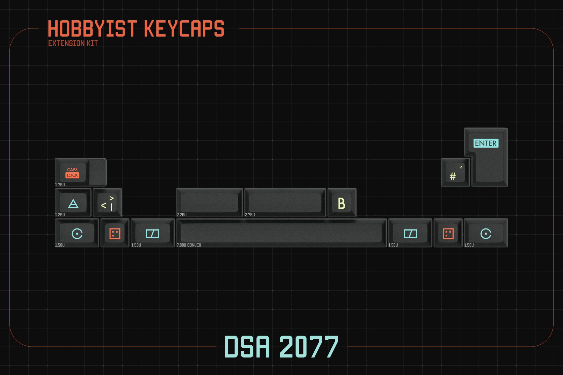 Drop + Glimy DSA 2077 Keycap Set