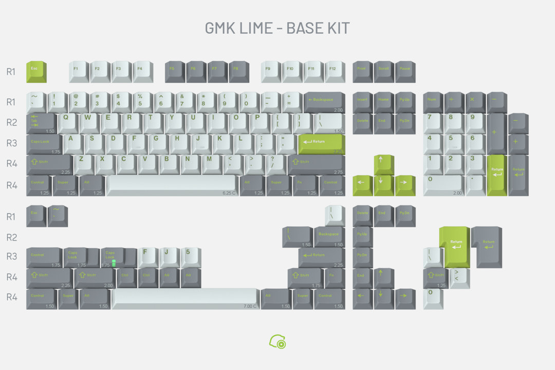 Drop GMK Lime Custom Keycap Set