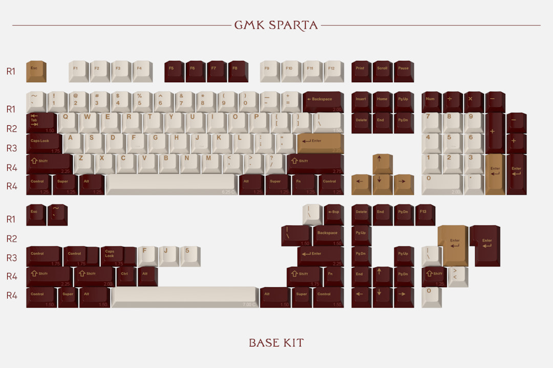 Drop GMK Sparta Custom Keycap Set