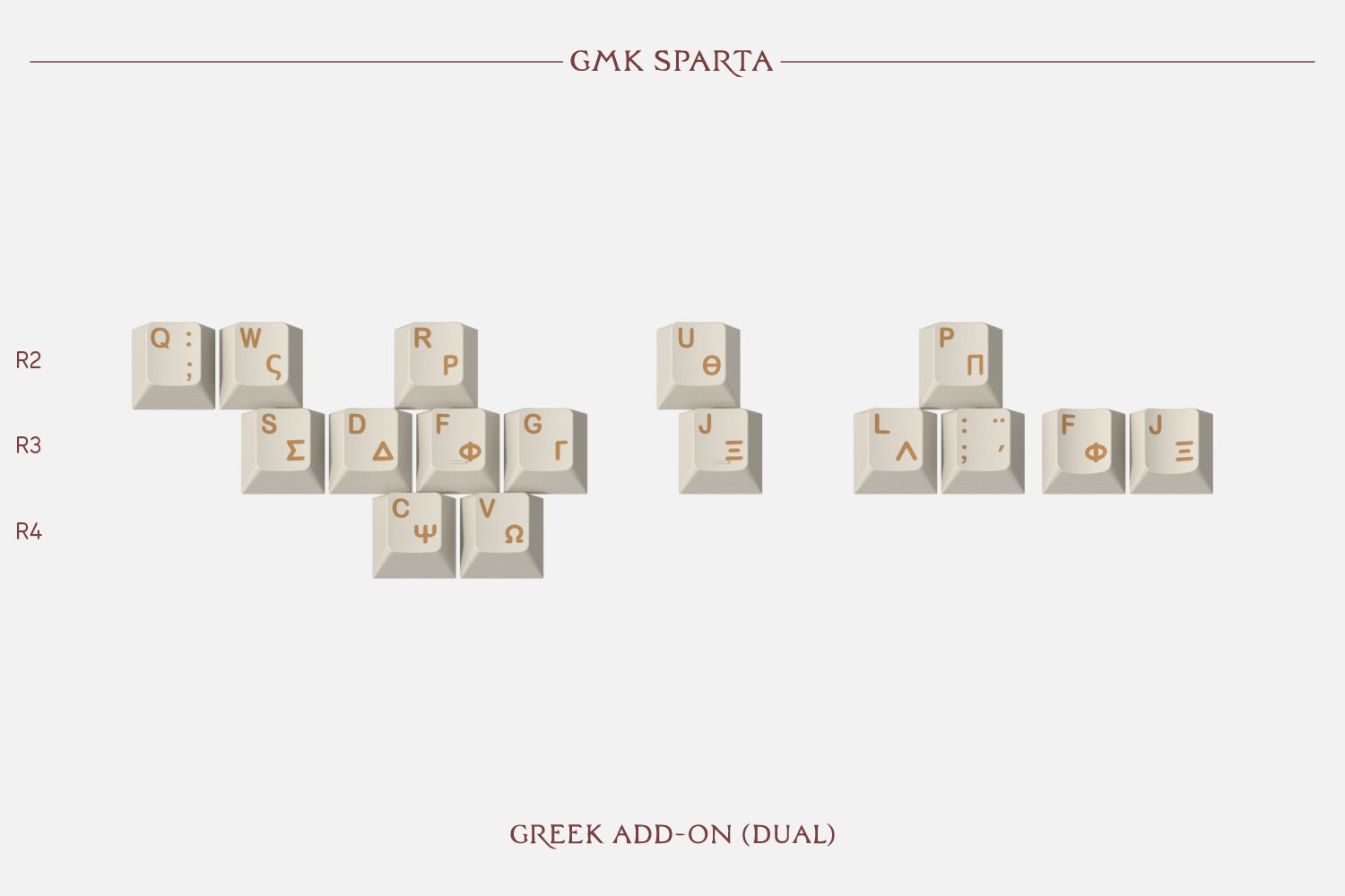 Drop GMK Sparta Custom Keycap Set