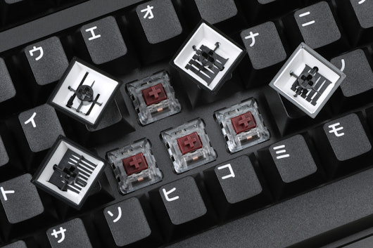 Drop GMK White-on-Black Katakana Custom Keycap Set
