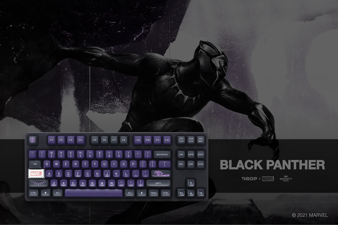 Drop + Marvel Black Panther Keycap Set