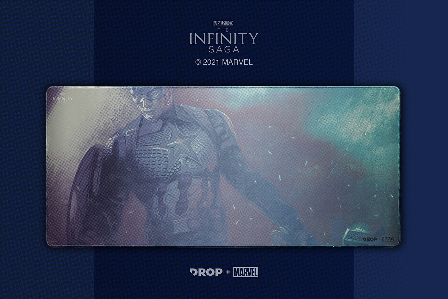 Drop + Marvel Captain America Desk Mat