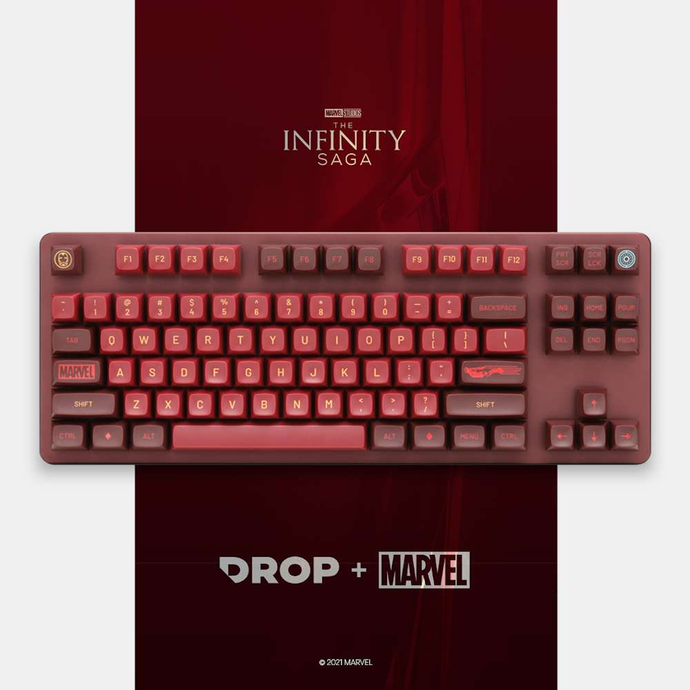 Drop + Marvel Iron Man Keycap Set | Mechanical Keyboards | Keycaps ...