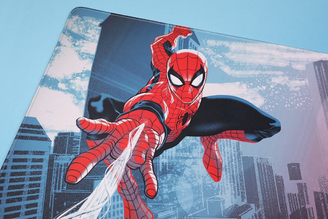 Drop + Marvel Spider-Man Pursuit Desk Mat