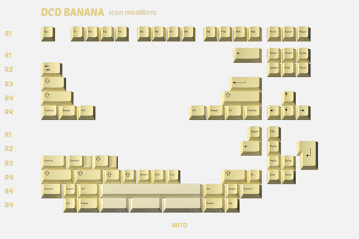 Drop + MiTo DCD Banana Keycap Set