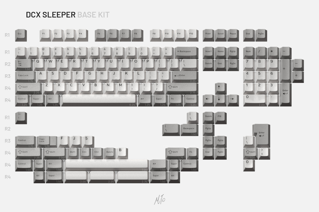 Drop + MiTo DCX Sleeper Keycap Set