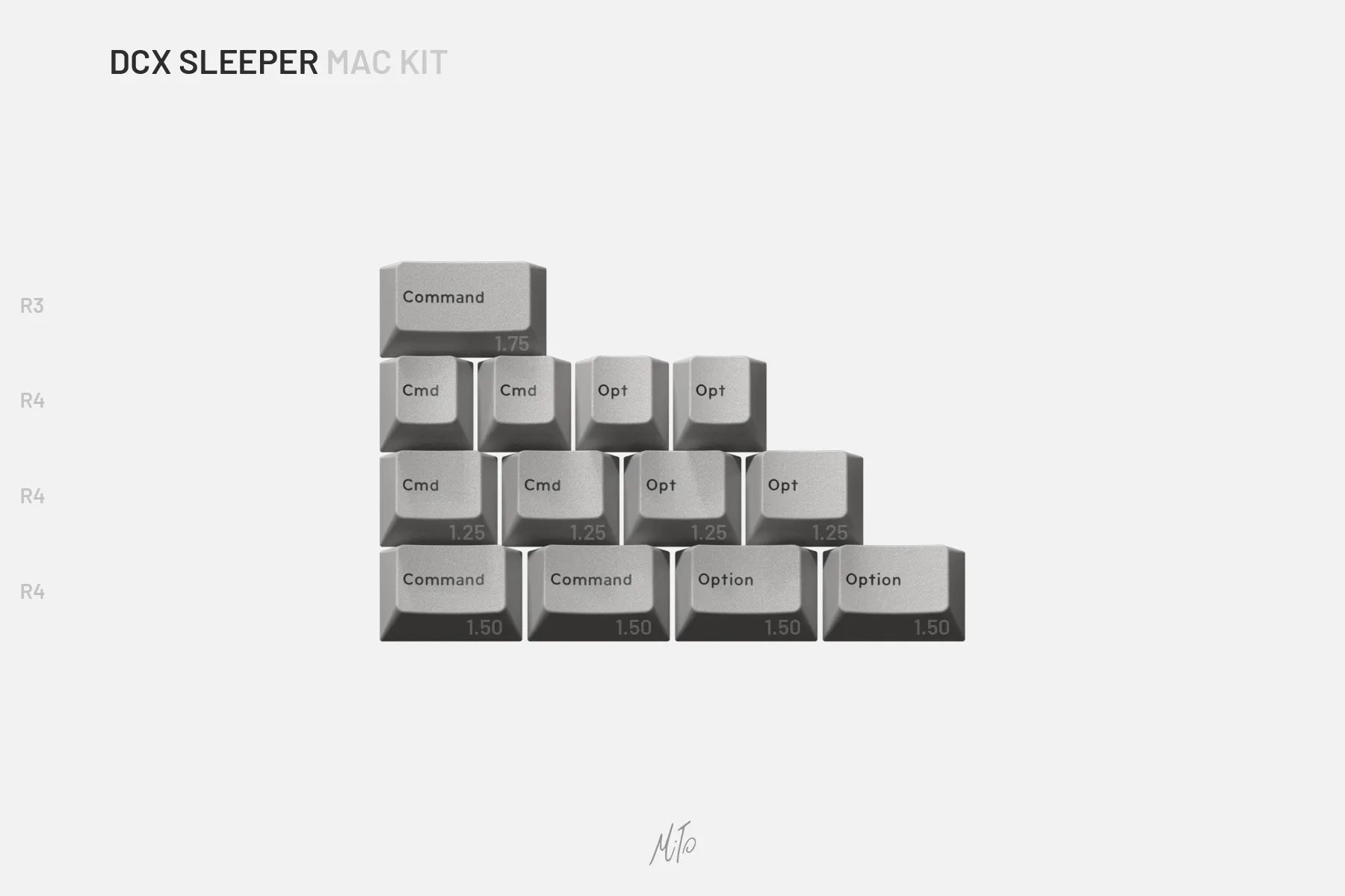 Drop + MiTo DCX Sleeper Keycap Set - Mac Kit