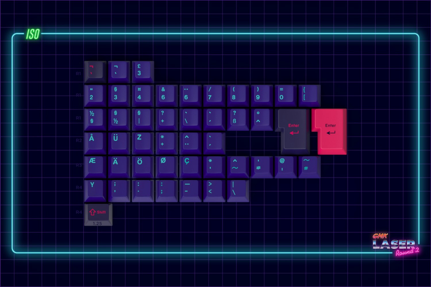 Drop + MiTo GMK Laser Custom Keycap Set
