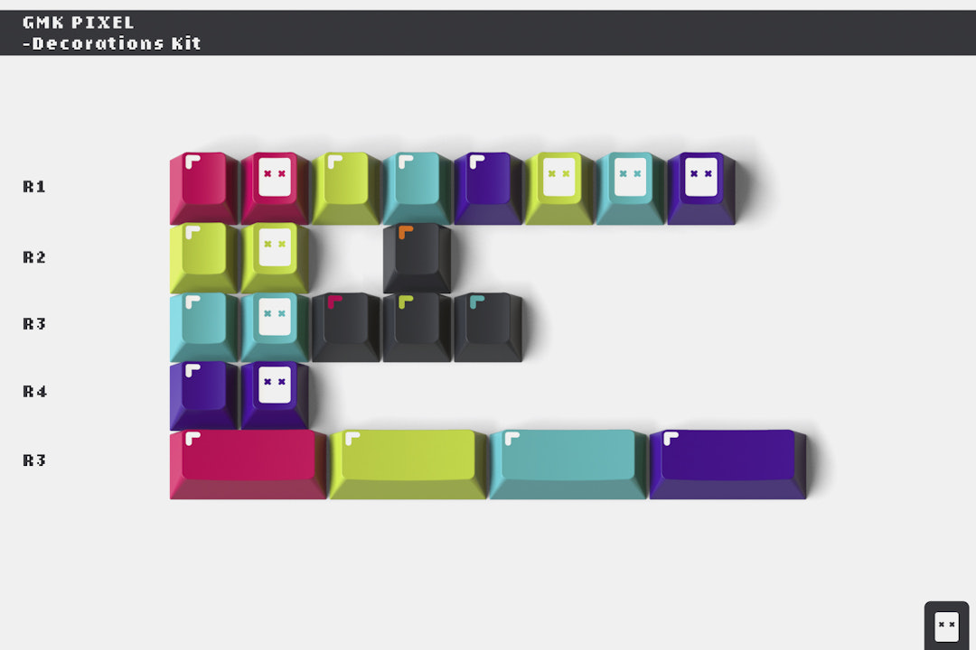 Drop + MiTo GMK Pixel Custom Keycap Set