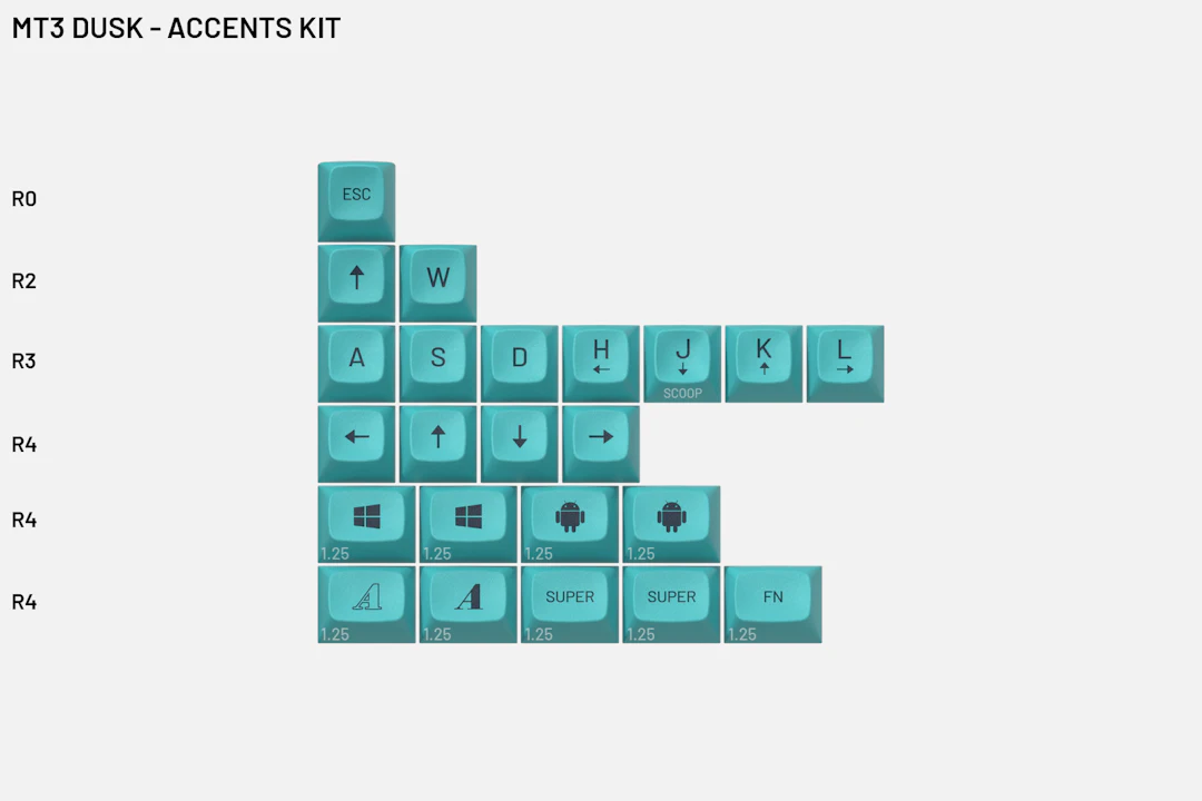 Drop MT3 Dusk Keycap Set