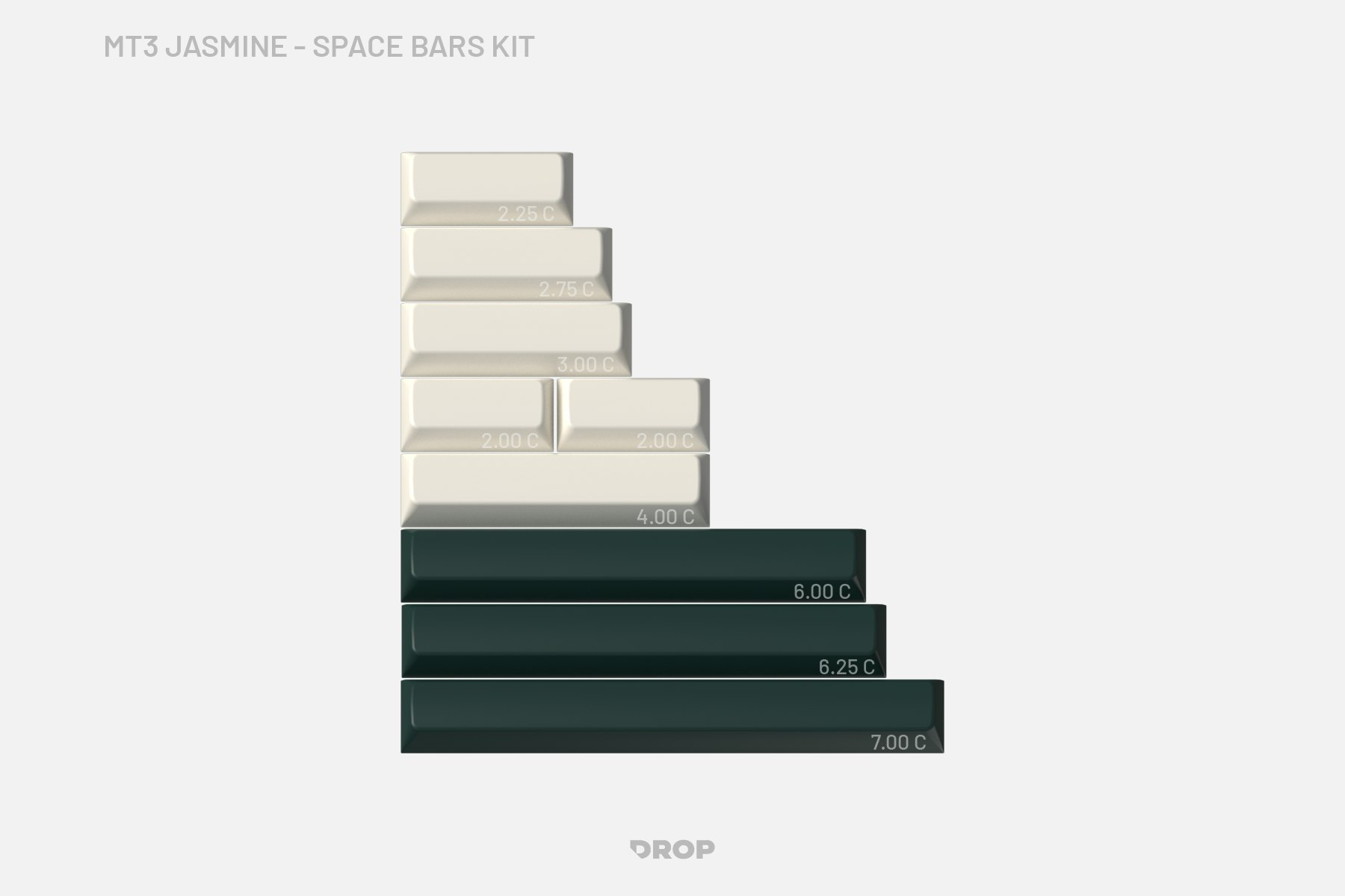 Drop MT3 Jasmine Keycap Set - Space Bars