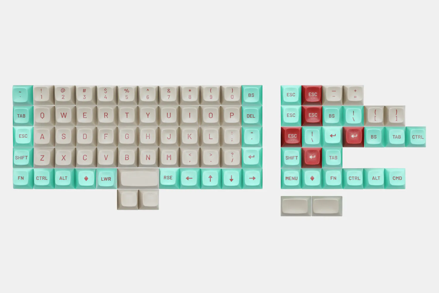 Drop MT3 Jukebox Keycap Set - Ortho Kit