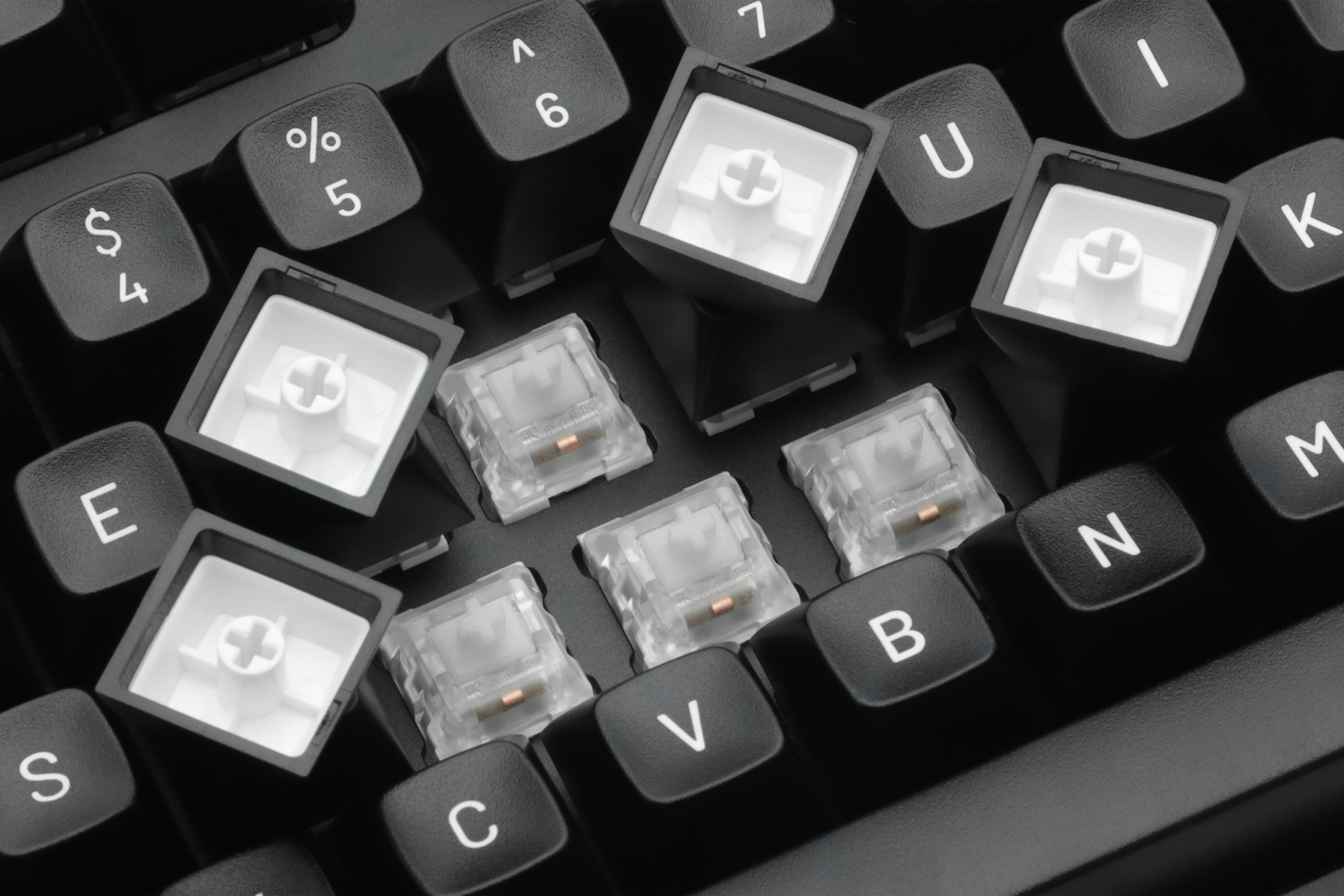 Drop MT3 White-on-Black Keycap Set