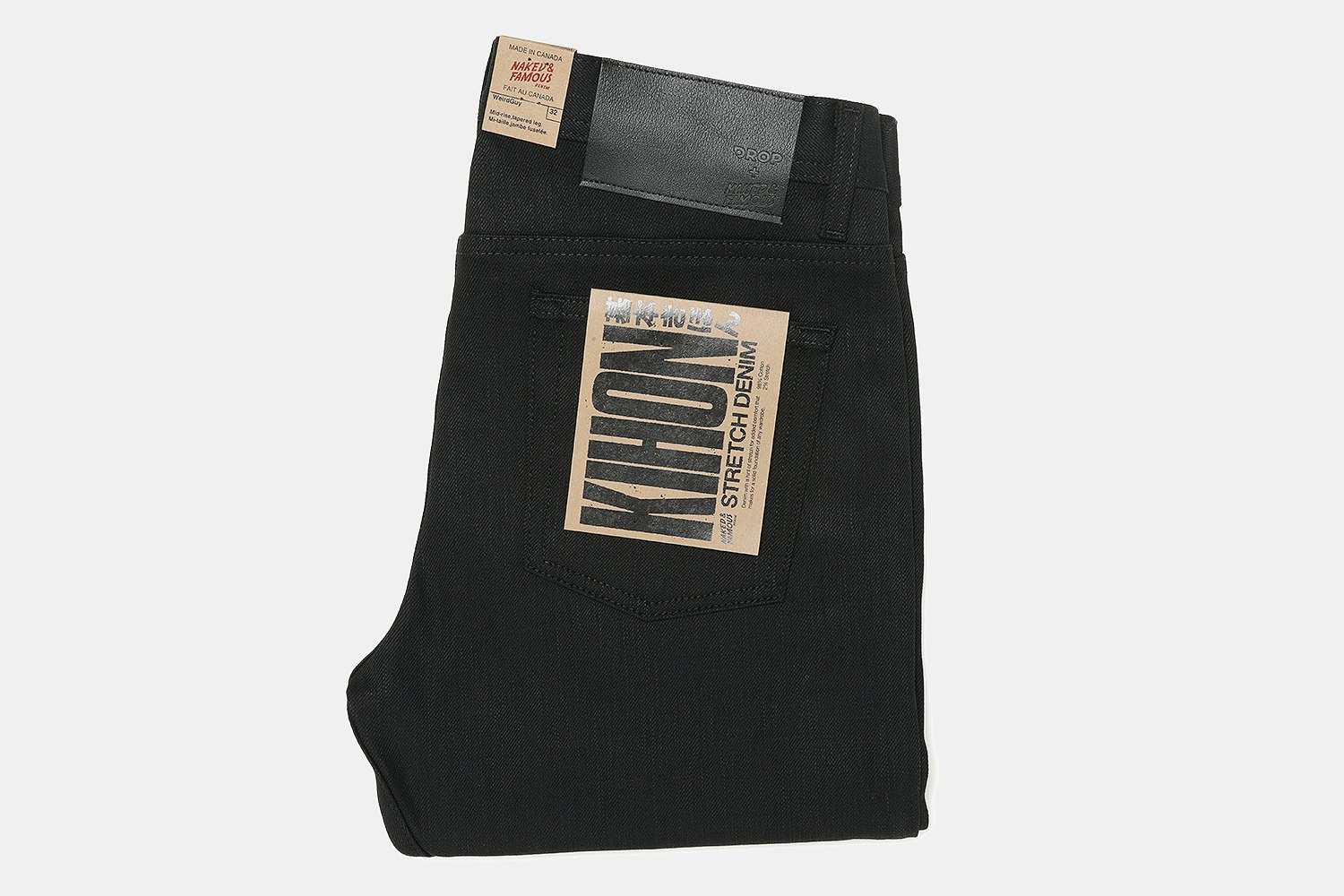Drop + Naked & Famous Kihon Black Stretch Denim
