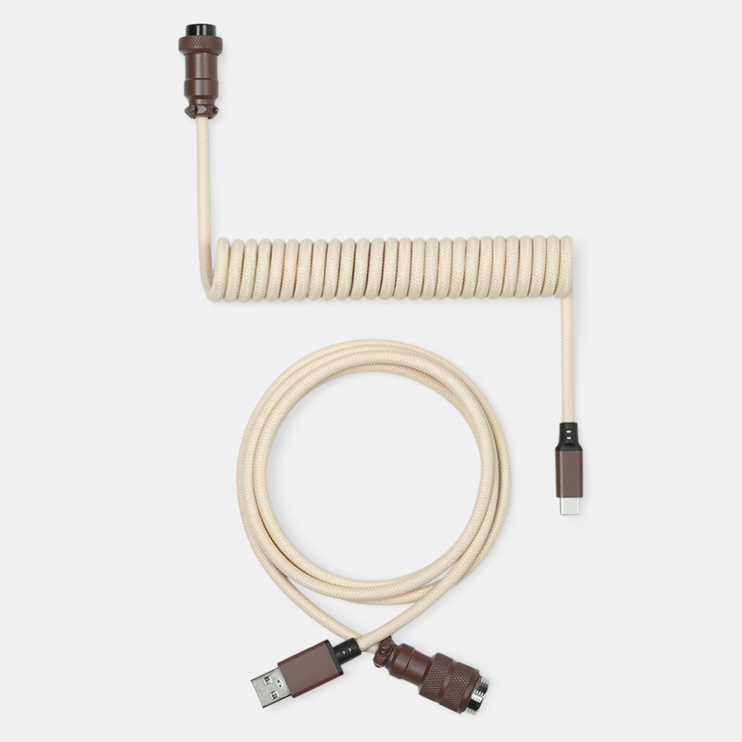 Drop + Noctua Coiled Aviator Keyboard Cable, Mechanical Keyboards, Keyboard Cables