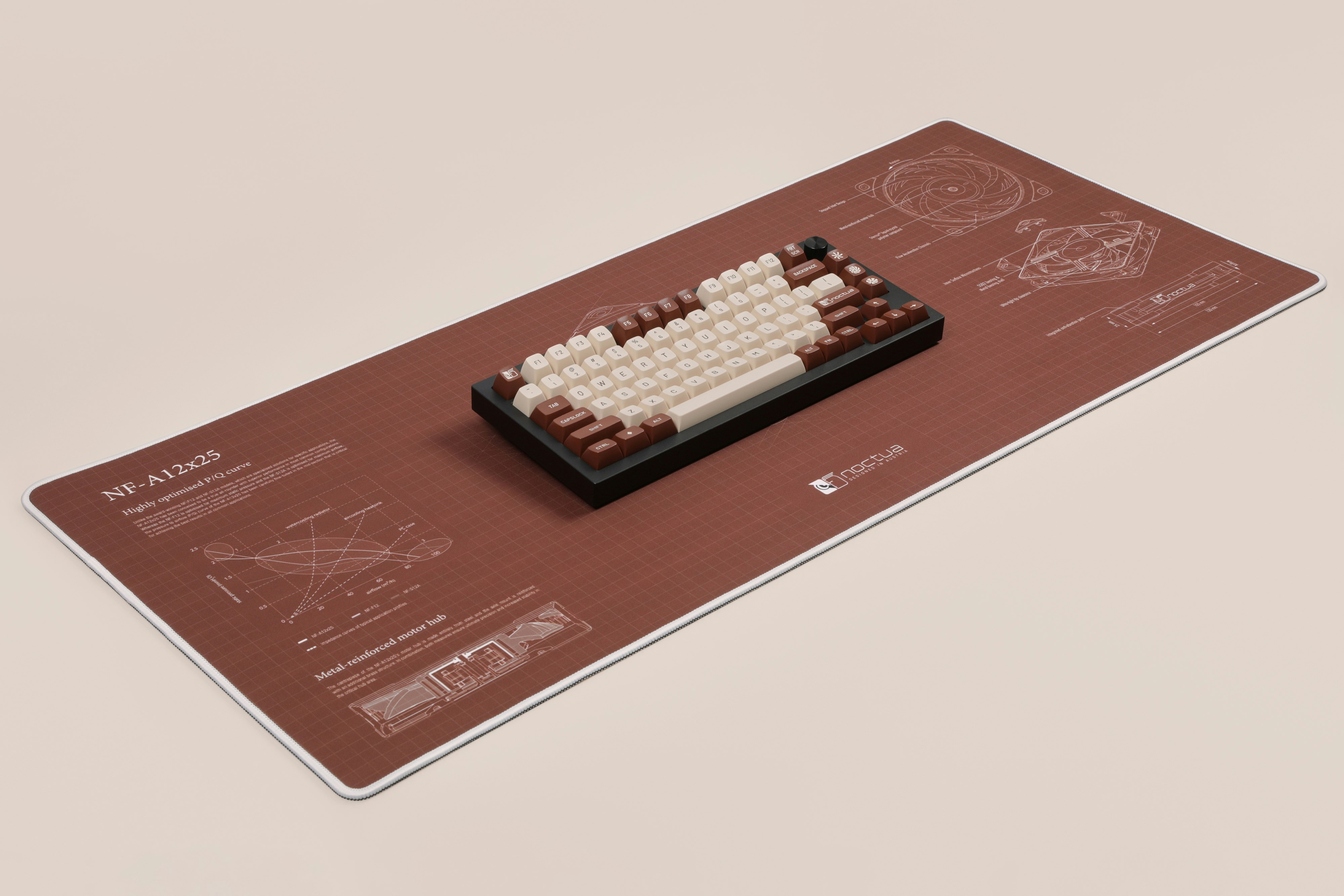 Drop + Noctua Desk Mat Battlestations Desk Mats Themed Desk Mats