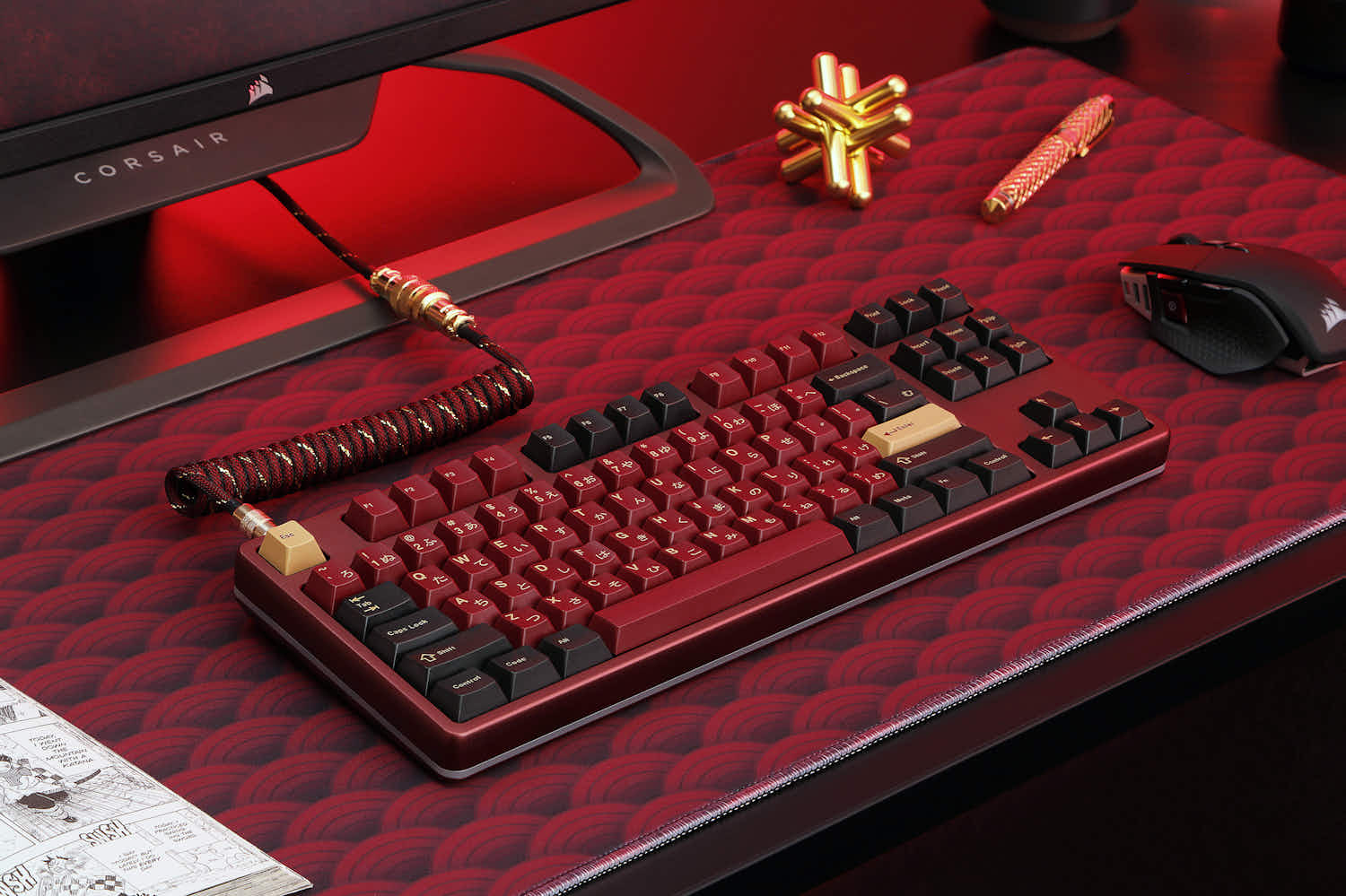Drop + RedSuns GMK Red Samurai Custom Keycap Set | Doubleshot ABS ...