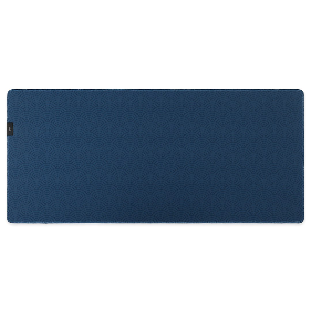 Drop + RedSuns Samurai Desk Mat Seigaiha Blue Details