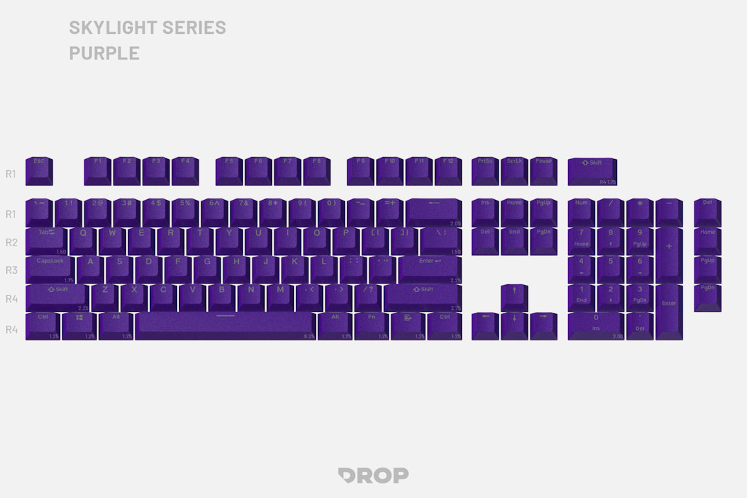 Drop Skylight Series Purple Keycap Set