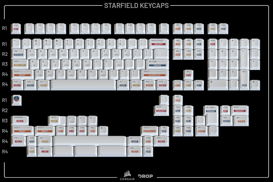 Drop + Starfield Constellation DCD Keycap Set