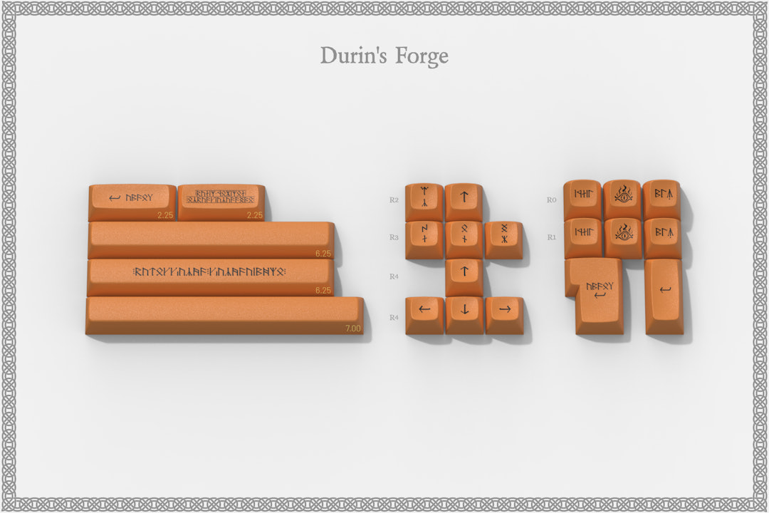 Drop + The Lord of the Rings MT3 Dwarvish Keycap Set
