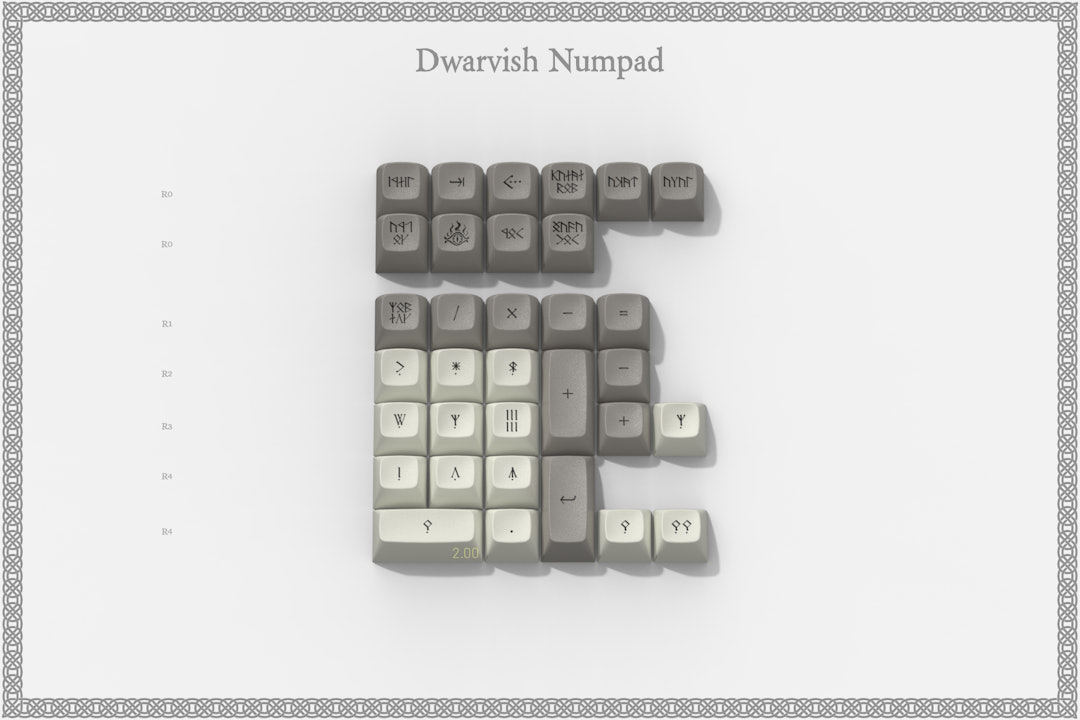 Drop  + The Lord of the Rings MT3 Dwarvish Keycap Set