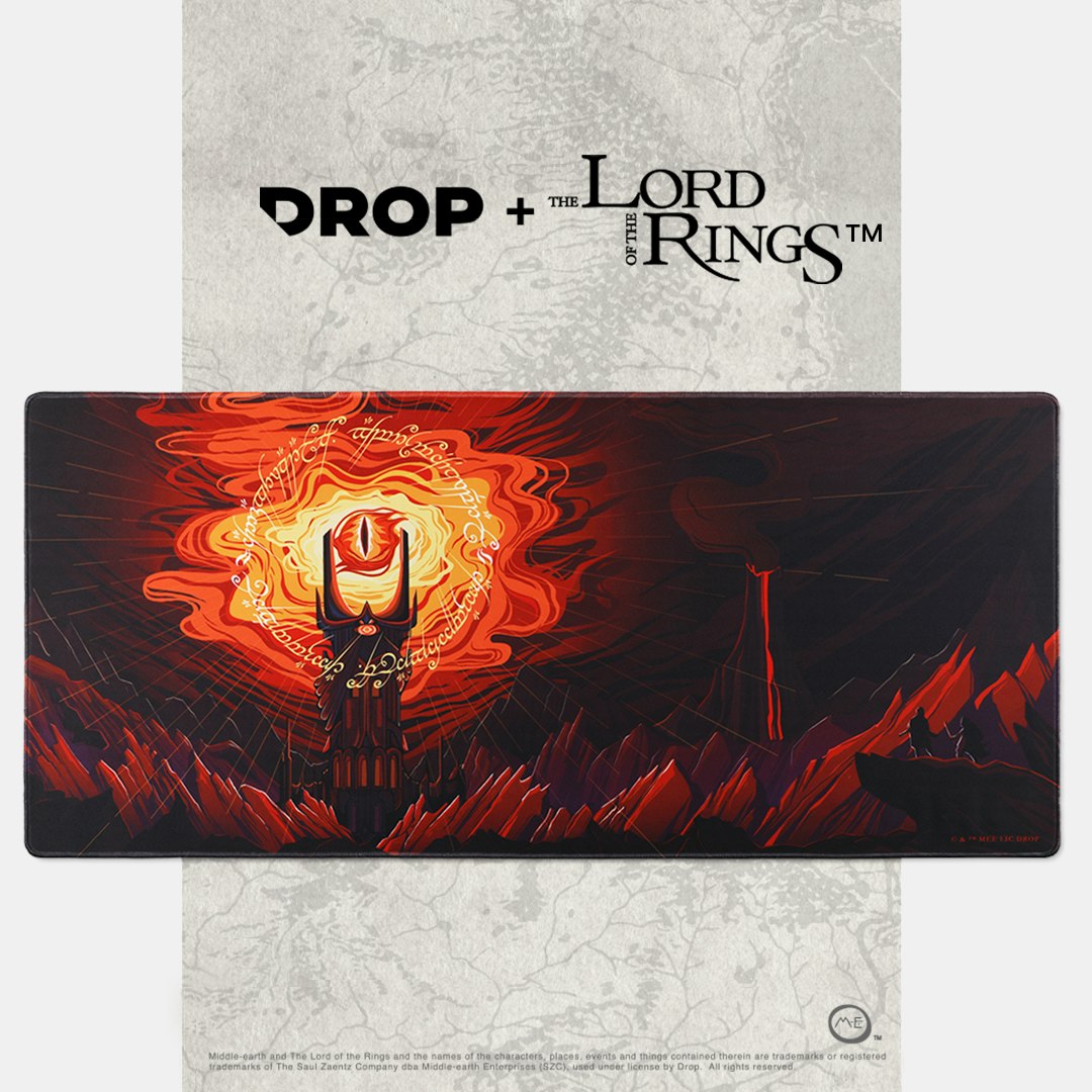 Drop + The Lord of the Rings™ Barad-dûr™ Desk Mat, Battlestations, Desk  Mats