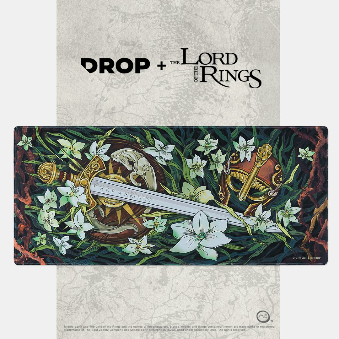 Drop + The Lord of the Rings™ Barrowfield Knight Desk Mat Details