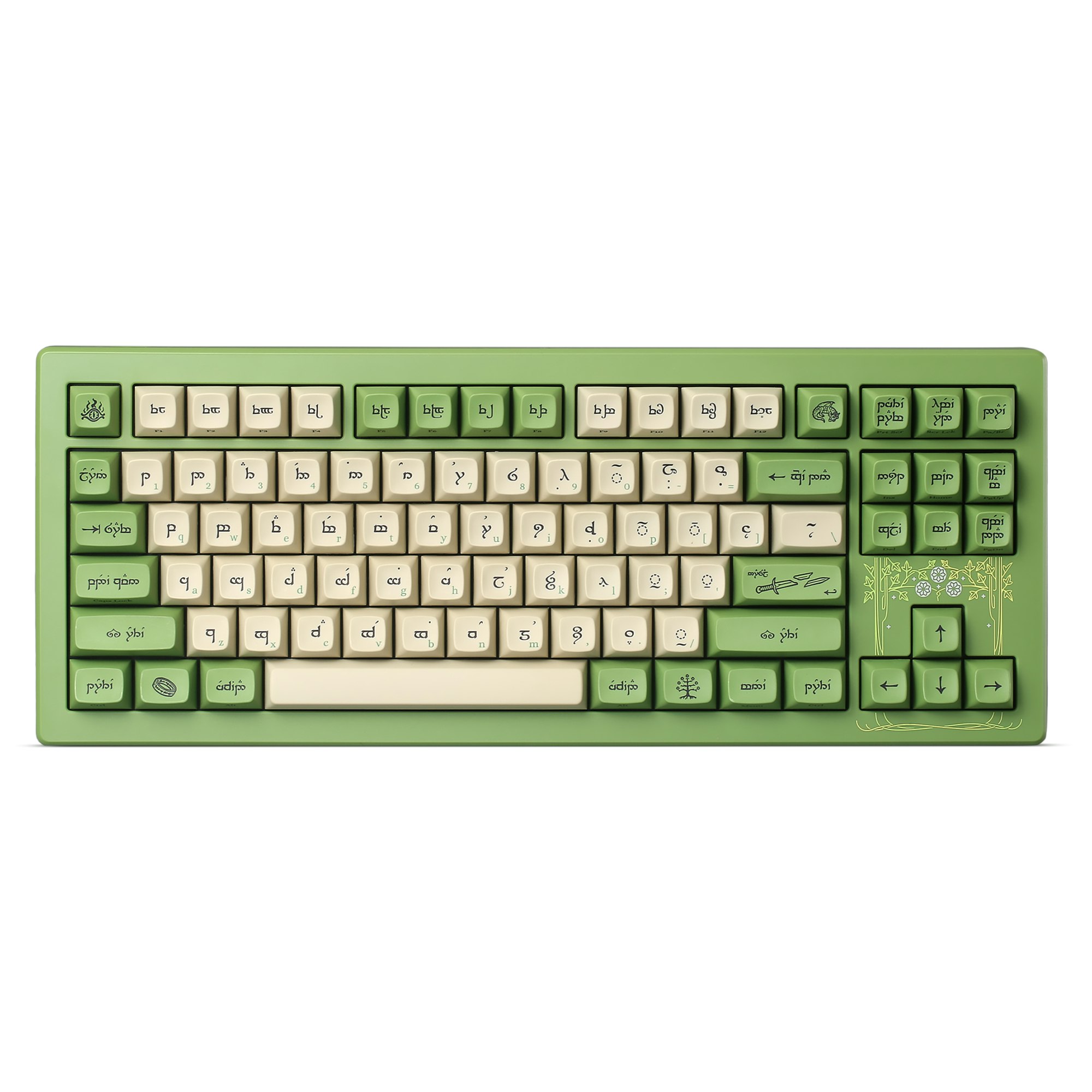 ロード・オブ・ザ・リング×Drop キーボード エルフ語版 エルフ語が刻印