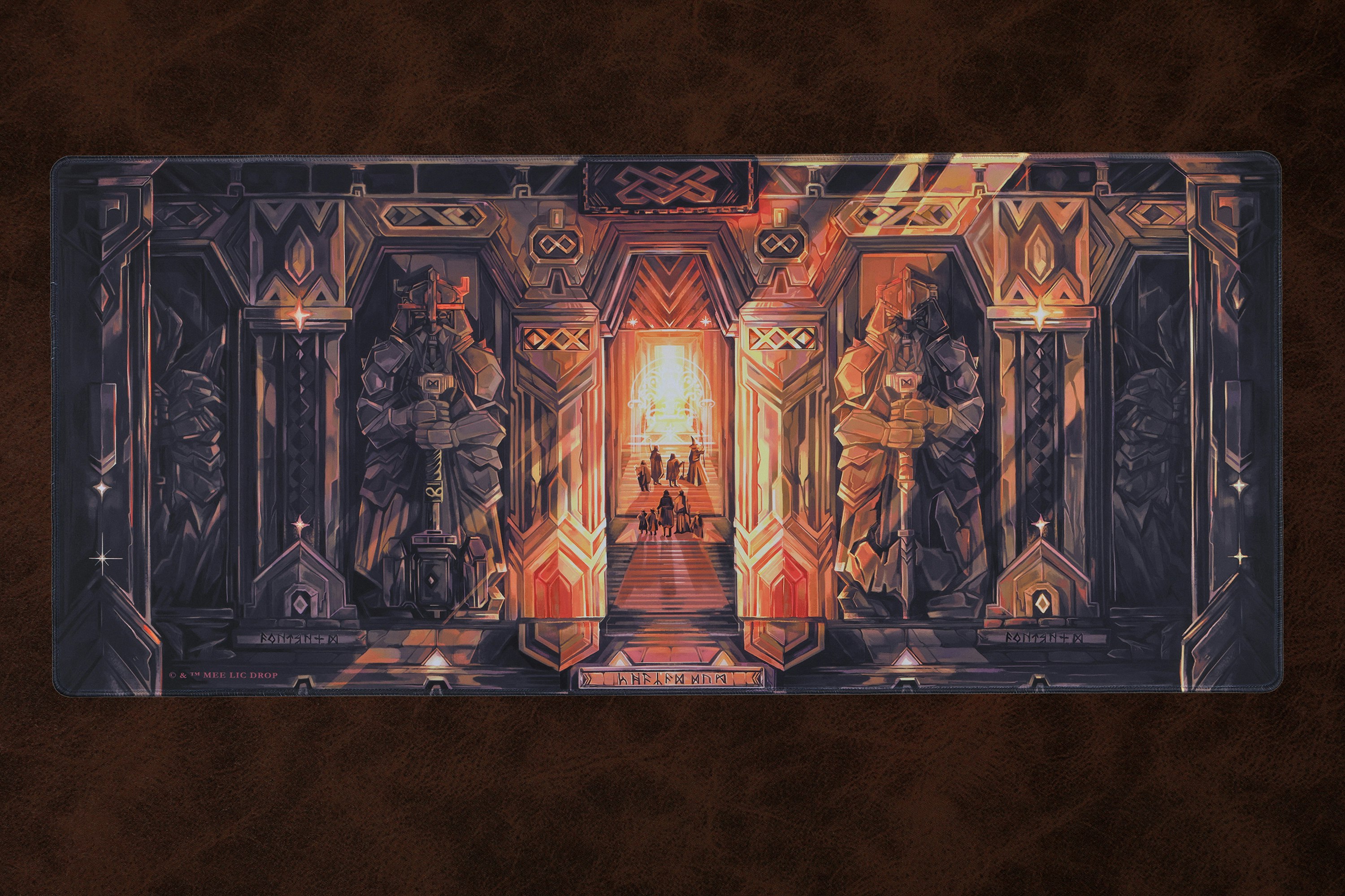 Drop + The Lord of the Rings™ Dwarven Desk Mat