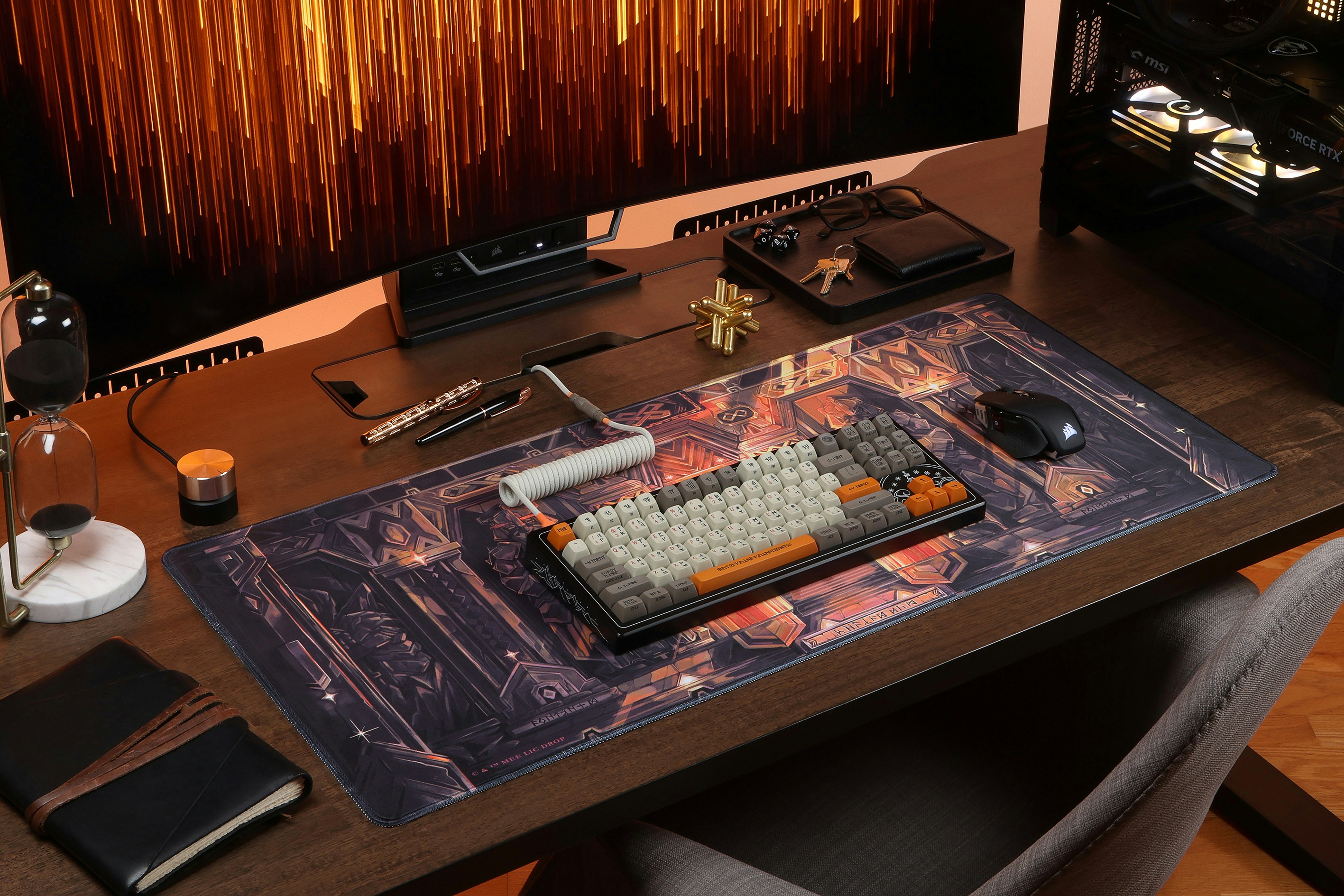 Drop + The Lord of the Rings™ Dwarven Desk Mat