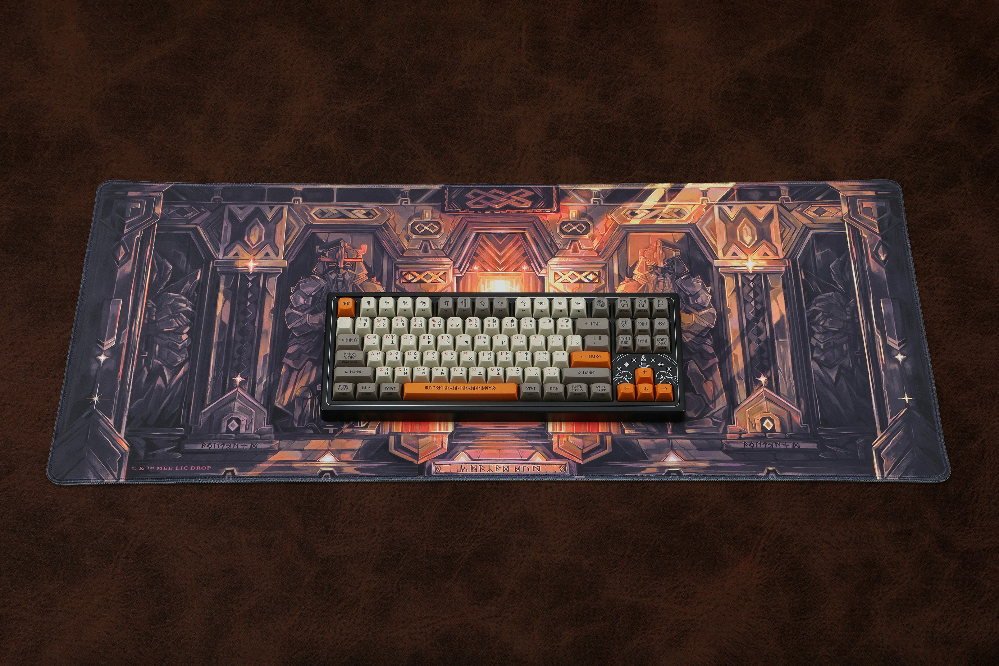 Drop + The Lord of the Rings™ Dwarven Desk Mat