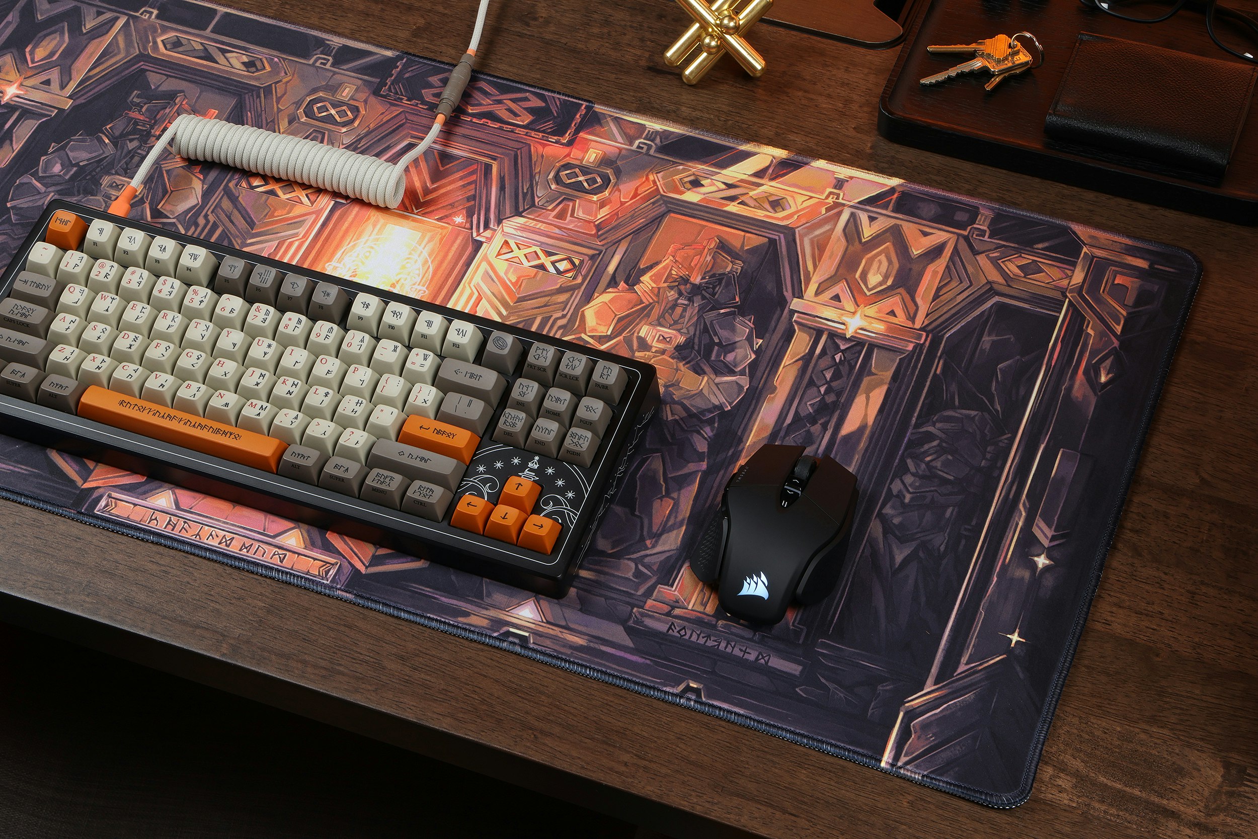 Drop + The Lord of the Rings™ Dwarven Desk Mat