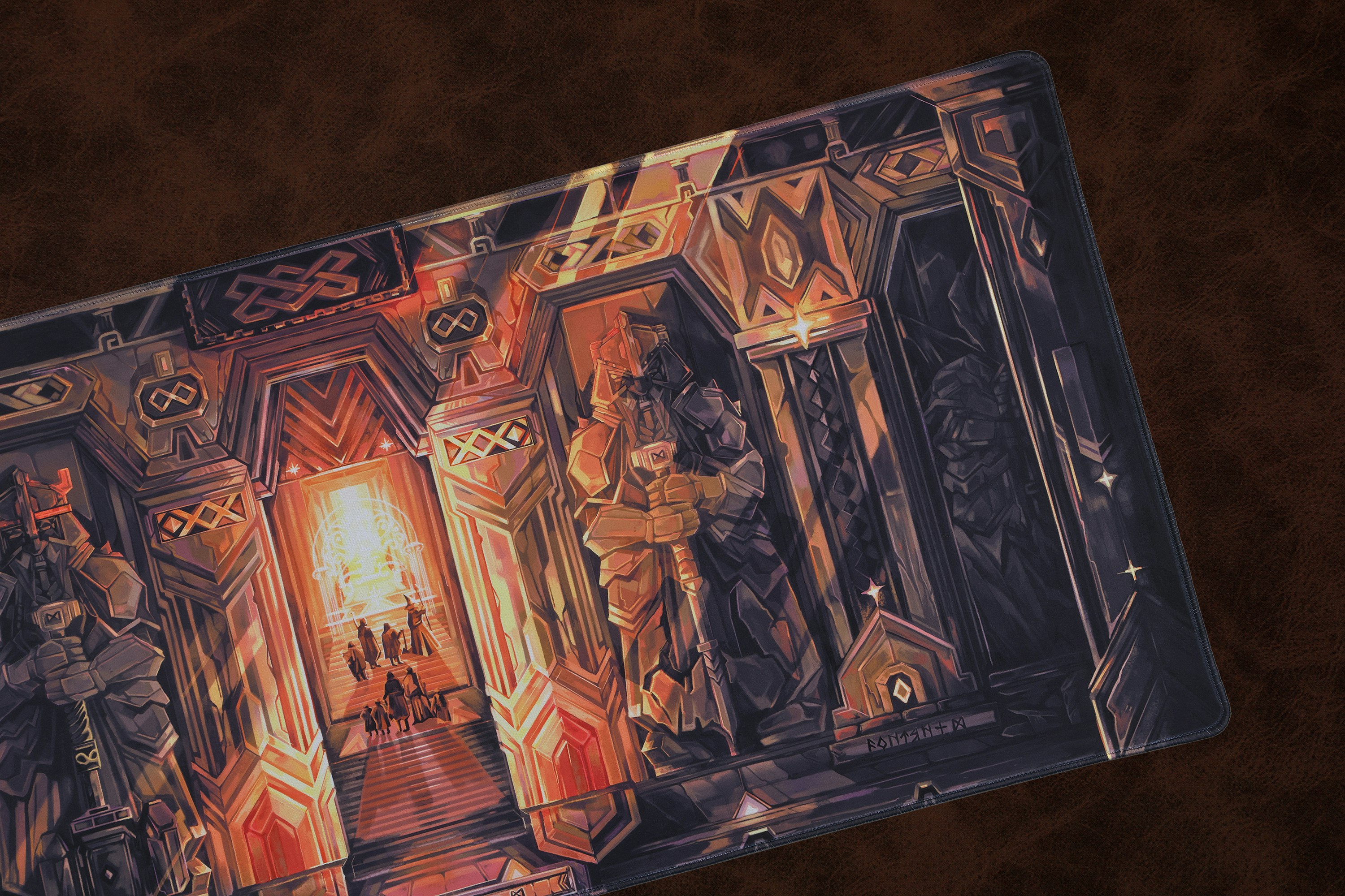 Drop + The Lord of the Rings™ Dwarven Desk Mat