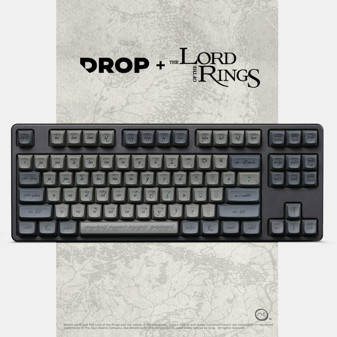 

Drop + The Lord of the Rings MT3 Black Speech Keycap Set