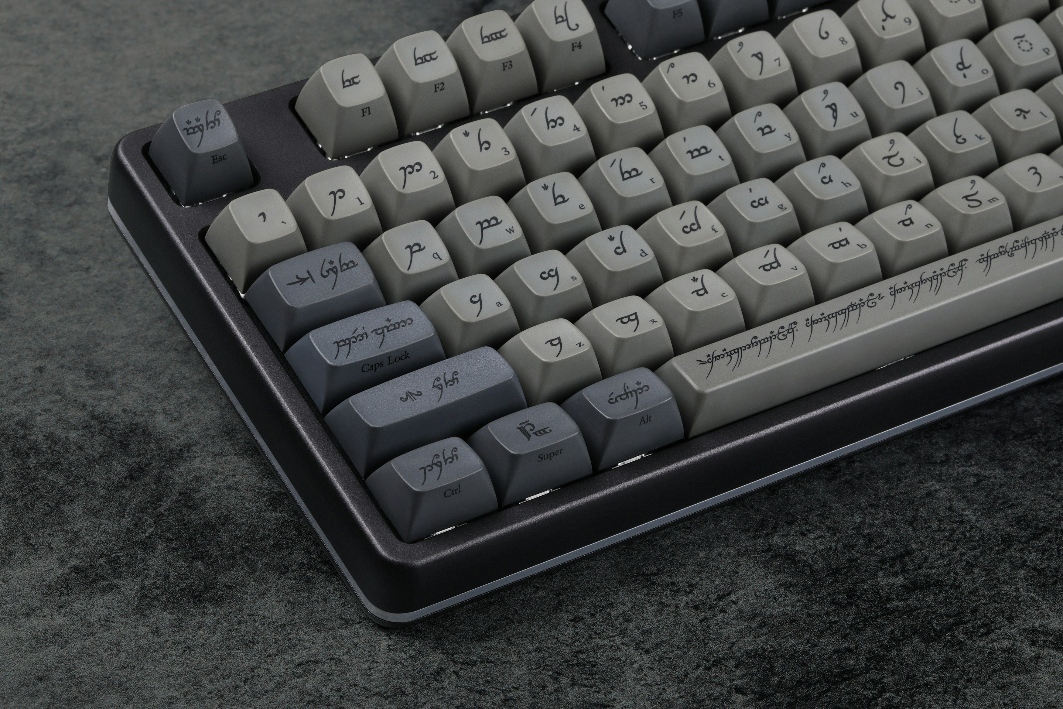 Drop + The Lord of the Rings MT3 Black Speech Keycap Set