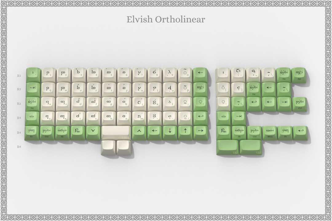Drop + The Lord of the Rings MT3 Elvish Keycap Set