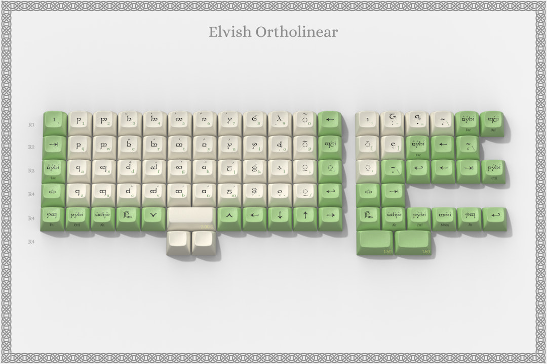 Drop + The Lord of the Rings™ MT3 Elvish Keycap Set