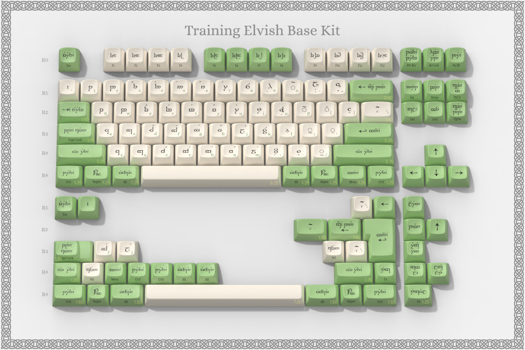 Drop + The Lord of the Rings™ MT3 Elven Keycap Set
