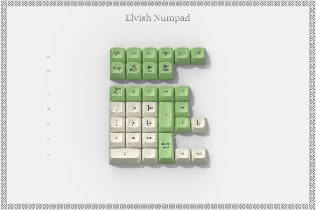 Drop + The Lord of the Rings™ MT3 Elvish Keycap Set