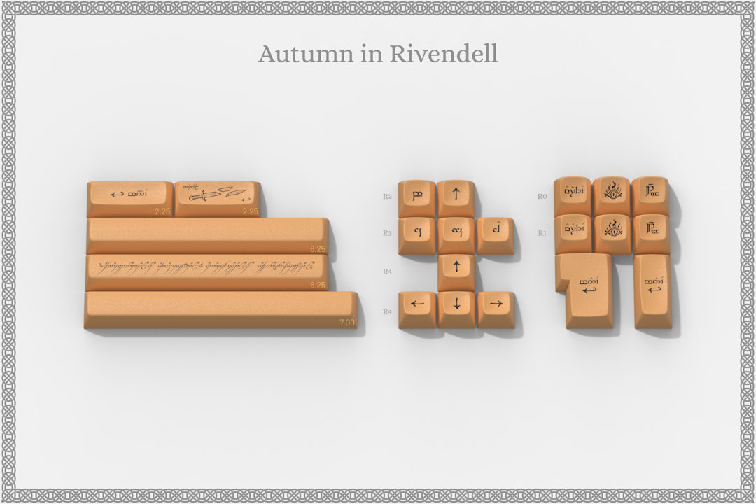 Drop + The Lord of the Rings™ MT3 Elven Keycap Set