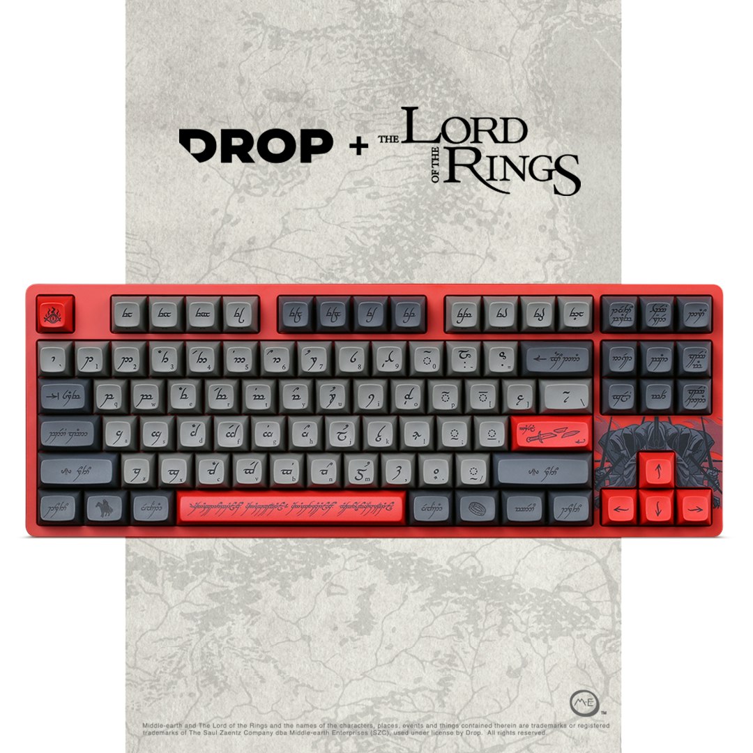 ロード・オブ・ザ・リング×Drop キーボード エルフ語版 ロード・オブ